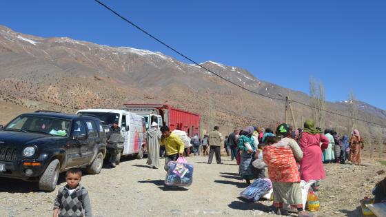 قافلة تضامنية لفائدة ساكنة ادلون و تنغريفت و انمل و ومترات